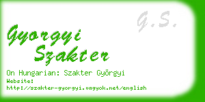 gyorgyi szakter business card